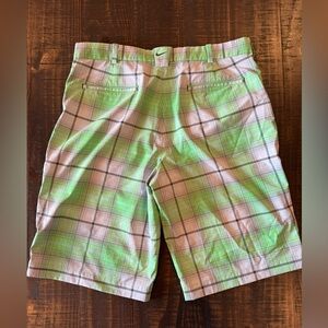 Nike gold shorts Green Plaid Men's Shorts